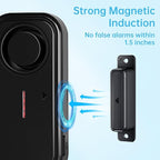 HENDUN Door Chime when Opened, Exterior Door Alarm with Remote, IP66 Waterproof Indoor/Outdoor Home Security Sensor (2 pack)