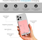 Clutch - Pro USB-C Portable Charger - Compatible with iPhone 15, 16, 17 & Android Devices - Power Bank Magnetic Battery - TSA Travel Approved - USB Rechargeable - Built-in Cable - 5000 mAh - 3.7oz