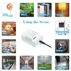 Yitouniu EWeLink Wireless Remote TH16 Switch WiFi Smart 16A Temperature Controller Sensor Module,with Energy Consumption Monitoring, Compatible with Alexa Google Home