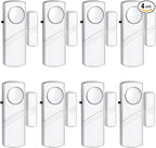 Security Door Window Alarm, Wireless Sensor Door Window Burglar Alarm, Door Alarms for Kids Safety, Easy Installation Doorbell Alarms for Office House Window Pool (8 Pack)