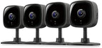 Tapo 1080P Indoor Wired Security Camera - Works as a Baby Monitor & Pet Camera, Motion Detection, 2-Way Audio, Siren, Night Vision, Subscription-Free Local Storage or Optional Cloud, C101(4-Pack)