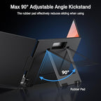 KYY 15.6" Laptop Screen Extender, 1080P FHD IPS Portable Monitor, One Cable USB-C Triple Monitor, Dual Travel Screen for 12"-17'' Laptops, 360° Rotation & Kickstand，X90D (Driver Need)