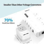Mapambo Voltage Converter US to Europe Travel: International Universal Travel Adapter with Fast Charging 2 USB-A 2 USB-C Port Worldwide Power Converters Plug Combo for Spain Italy (White)