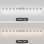 DIKAIDA Brushed Nickel Bathroom Vanity Light, 12 Light Brushed Nickel Bathroom Lighting fixtures Over Mirror, Brushed Nickel Bathroom Vanity Lights Wall Lighting for Mirror Bedroom, Living Room