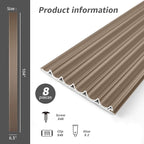 Art3dwallpanels 4 Pack Glossy Metal Finish WPC Soundproof 3D Wall Panels for Interior Wall Decor, Wavy Grain Panel Wall Slats, Sample