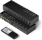 Azduou 4 AV Inputs + 4 HDMI 2.0 Inputs to HDMI Converter (8 in 1) with Upgrade New Version