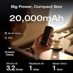 EF ECOFLOW Rapid Pro Power Bank 20000mAh, 230W Max Output with 100W Built-in Cable, 4-Port Portable Charger, Up to 120W Charging Power, Compatible with iPhone 17/16/15/14, Samsung, Laptop and More