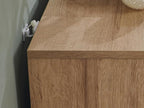 JXQTLINGMU 5 Drawer Dresser for Bedroom, 42" Tall Modern Wood Dressers, Push-to-Open Chest of Drawers for Closet Organizers & Storage, Curved Profile Design,Natural Oak