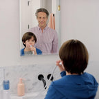 Mirrorons Beveled Mirror, Bathroom Mirrors for Wall 24" x 32", Frameless Rectangle Bathroom Mirror with Beveled Edge, Hangs Horizontally or Vertically, Upgraded Packing