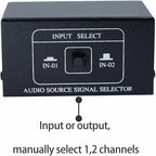 1/8" 1 in 2 Out or 2 in 1 Out Audio selector 3.5 mm TRS Stereo Channel 2 Splitter switcher Box Switching No External Power No Noise