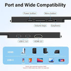 InnoView 16-inch 180Hz Portable Monitor FHD1920×1200 100% sRGB Laptop Screen Extender | 2 x Type-C & HDMI 16:10 Portable Monitor Compatible with 144hz/Macbook/Switch/PS5/Xbox