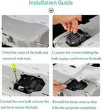 Xmukrist Original Genuine 5J.JEE05.001 Replacement Projector Lamp Bulb with Housing for BenQ HT2050 HT2050a HT2150ST HT3050 W1110 W2000 Projector(OEM Bulb Inside)