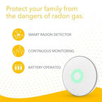 Airthings 2950 Wave Radon - Smart Radon Detector with Humidity & Temperature Sensor – Easy-to-Use – Accurate – No Lab Fees – Battery Operated - Free App