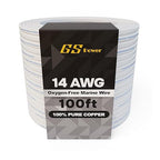 GS Power 100 Ft Duplex Marine Wire, 14 Gauge Wire, Oxygen-Free Tinned Copper 14 AWG Electrical Boat Wiring, Sheathed Copper Marine Grade Electrical Cable for Boat Automotive RV Camper Trailer