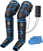 comrelax Air Compression Leg Massager for Circulation and Recovery Full Leg Massager with Cold Therapies 3 Modes 3 Intensities Sequential Compression Device for Pain Relief