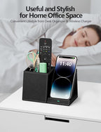 ExtreLife 2-in-1 Pen Holder with Wireless Charger, Compatible with iPhone 16/15/14/13/12/11/8 Series, Pencil Holder for Desk Home Office, Men Gift Husband Wife Anniversary Dad Birthday Idea Gadget