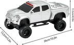 WSTER WS-X65 Pickup Truck Replica Bluetooth Speaker – HD Sound, FM Radio, TWS Stereo, LED Party Lights, USB/TF Playback, Built-in Mic – Cool Portable Car Design Speaker for Outdoors & Home (Silver)