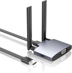 Wireless HDMI Display Dongle Adapter, Wireless Transmitter, 4K Decoding 5G/2.4G Dual-Band Stable Transmission, Plug & Play for Video and Audio from Smartphone to Projector/Monitor/HDTV