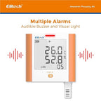 Elitech 100,000 Points Digital Temperature Humidity Data Logger Medical Refrigerator Thermometer Vaccine Fridge Temperature Monitor Max Min Average Value GSP-8