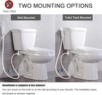 Handheld Bidet Toilet Sprayer, White Bidet Spray for Toilet, Cloth Diaper Sprayer with Backflow Preventer, Adjustable Water Jet Spray with 7.9" Long Wand