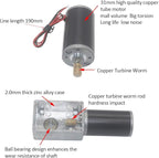 Reversible Gear Motor, 24V 8mm Shaft Gear Motor High Torsion Speed Reduce Electric Motor for Curtain Machine Advertising Equipment Window Opener Smart Device (50RPM)