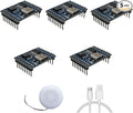 XLW Voice Playback Module,16M Sound Board MP3 Music Player with Speaker,DC3.6-5.2V,USB Downloadable 10 IO Trigger Serial Port Control for Voice Prompts, Broadcast Device Factory, Xmas DIY-5 Pack+Horn