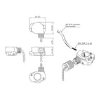 Ceiling Fan Light Switch, E87438 Fan Lamp Switch with 11" Beaded Pull Chain, ON-Off, 6A 125VAC, Electrical Pull Chain Switch for Wall Lamps, Cabinet Light and More