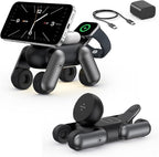 3 in 1 Wireless Charging Station for Apple Devices,Cute MagSafe Charger Stand,Fast Charging Wireless Charger Station for iPhone 17/16/15/14/13/12/Air Series, Apple Watch & AirPods Pro/4/3/2