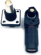 1 Set Battery Energy Storage Connector, 200A High Current Connectors Quick Plug Terminal Black Right Angle Plug and Socket IP67 Waterproof Power Adapter Crimping 50mm² Wiring (1500V)