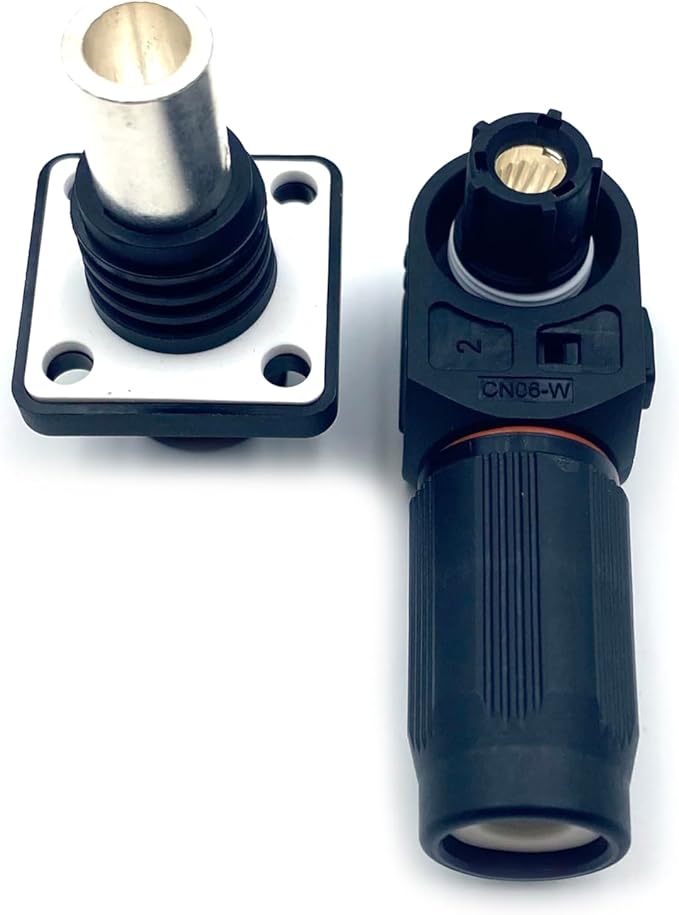 1 Set Battery Energy Storage Connector, 70A High Current Connectors Quick Plug Terminal Black Right Angle Plug and Socket IP67 Waterproof Power Adapter Crimping 10mm² Wiring (1000V)
