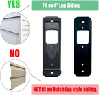 TEYOUYI Vinyl Siding Mount for Blink Doorbell, Angle Mount Wedge for Blink Video Doorbell (4" Standard Vinyl, Hardi Board, Aluminum, Cedar）Black