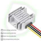 LeMotech DC 12/24v to 5v Converter 5A 25W Step Down Converter Voltage Regulator IP68 Waterproof Transformer for Golf Cart Truck Boat Vehicle