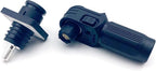 1 Set Battery Energy Storage Connector, Quick Plug Terminal High Current Connectors Right Angle Plug and Socket IP67 Waterproof Power Connector Stud Wiring Method 60A 10mm² (60A, Black)