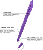 Aozora Pens Bulk 30 Pack Click Pens No Bleed Wholesale Retractable Ballpoint Pens Medium Point,Smooth Ink Pens for Journaling School Office Supplies 1.0MM (Purple Ink)