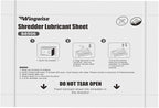 Wingwise 12-Pack Shredder Lubricant Sheets, 8.5 x 6 Inches, Sharpens Blades & Reduces Jams, Mess-Free Maintenance for All Shredders