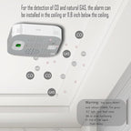 RV Carbon Monoxide Detector & Propane/Natural Gas Detectors, 10-Year Lifespan, 3-in-1 Gas Alarm for Camper, Home, Voice Alert with LCD Display, USB-C & 12V DC Powered, Compact Design