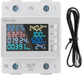 LCD Digital Energy Meter, Single Phase Energy Meter, Din Rail Electricity Usage Monitor, Power Usage Monitor AC170V~270V Power Voltage Meter(KWS-302L)