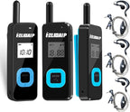 ELIDAIP T-M1 Super Mini Walkie Talkies with Headsets Portable Two Way Radio for Adults, Long Range Walkie Talkie for Hotel, Outdoor Sport, Restaurants, Hospital,Supermarket,Hiking,Camping, 3 Pack