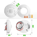 RAYZEEK 360 Degree Ceiling Mount Occupancy Sensor Switch, 5A,120V, High Sensitive Ceiling Motion Sensor,1600 Sq Ft Coverage, Commercial or Residential Automatic Sensing Solution,Neutral Wire Required