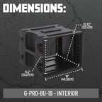 Gator Cases Pro Series 8U Rack Case with Standard 19" Depth, Roto Molded Made in USA (G-PRO-8U-19)
