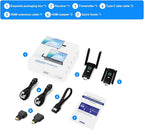 Wireless HDMI Sender and Receiver,50M/165FT,HDMI Wireless Adapter Plug and Play,No Hot,1080P@60fps,2.4/5GHz Wirelessly Streaming of Media Video Audio from Laptop,TV Boxe,Camera to Projector/Monitor/TV