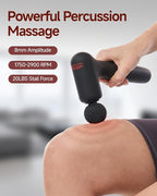 CAREKING Upgraded 2-in-1 Massage Gun with Heat, Pain Relief Deep Tissue Back and Neck Massager with Extension Handle, Handheld Muscle Massage Gun for Back, Shoulder, Arm,Thigh