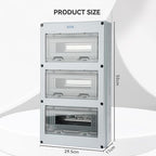 MOLLOM 36 Way Circuit Breaker MCB Distribution Protection Box with DIN Rail, IP65 Waterproof,for Indoor and Outdoor
