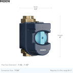 Moen Flo Smart Water Monitor and Automatic Shutoff Sensor, Wi-Fi Connected Water Leak Detector for 1-Inch Diameter Pipe, 900-006