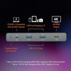 j5create USB-C Travel Hub with PD 65W Power Supply - for Travel or Business Trip - Charging Adapter Hub with 4K HDMI, USB-A x 2 - for MacBook Air/Pro 13, Surface Pro, and USB-C Laptop (JCDP392)