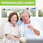 Avantree D4169 Dual Wireless Headphones & Earbuds Set for TV Watching with Bluetooth Transmitter, Personalized Volume Control, Plug-n-Play, No Audio Delay