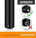 DPXMYG 84 inch Ceiling Fan Downrod with Extension Cord, 7 FT Black Downrod for Ceiling Fan, 1 inch Outside Diameter,Boom Suitable for a Wide Range of Fans (Black, Not Threaded)