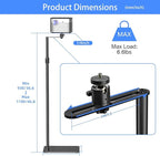 suptek Projector Stand Against Wall Hidden Stand, 360°Swivel, Height Adjustable, Mini Projector Mount Bracket, Compatible with Home Office Video Vlog DVR Camera, PR001FP