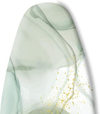 Extra Thick Ironing Board Cover and Pad, Sage Green Marble 15x54 Ironing Board Cover, Resist Scorching and Staining,Elastic Edges,Abstract Gray and Golden