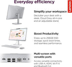 Lenovo IdeaCentre 24" FHD All-in-One Desktop Computer with Lifetime Office 365 for The Web • 32GB RAM • 1TB Storage • Intel Core • Wired Keyboard and Mouse • Windows 11